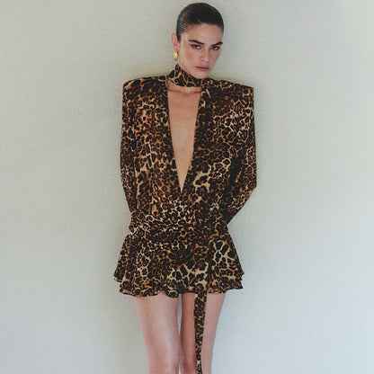 Soft Grunge - Vintage Leopard Print Dress