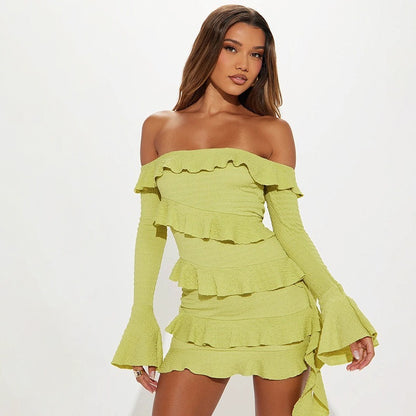 Brooklyn Baby - Off Shoulder Ruffled Dress