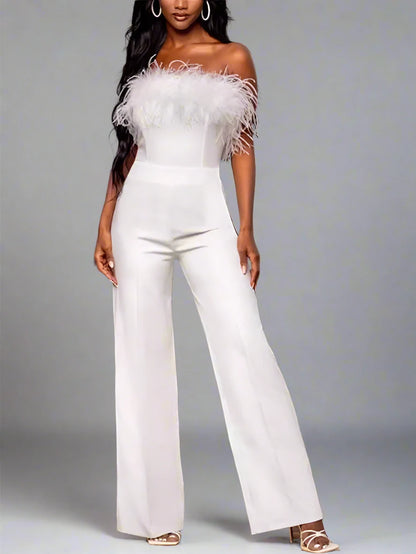 Searching for the Light - Feather Jumpsuit