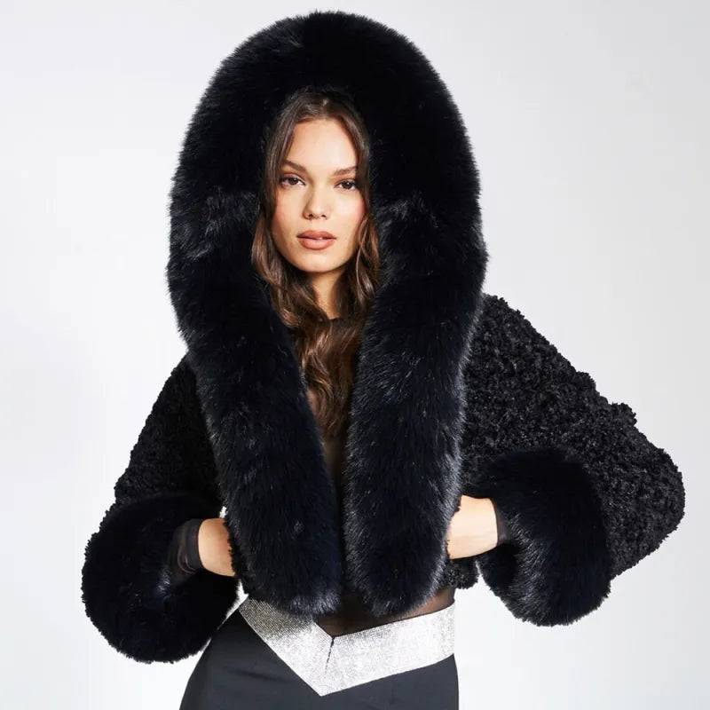 Luxe Noir - Fur Coat