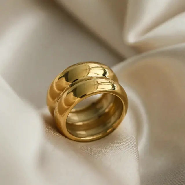 70s Glam - Gold Plated Stainless Steel Rings