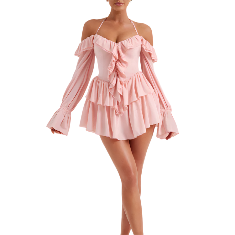 Starlit Romance -  Long sleeve romper