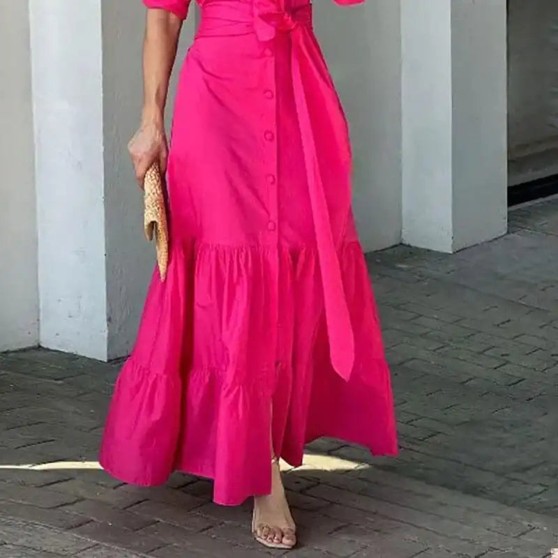 Roadside Romance - Hot Pink Maxi Dress