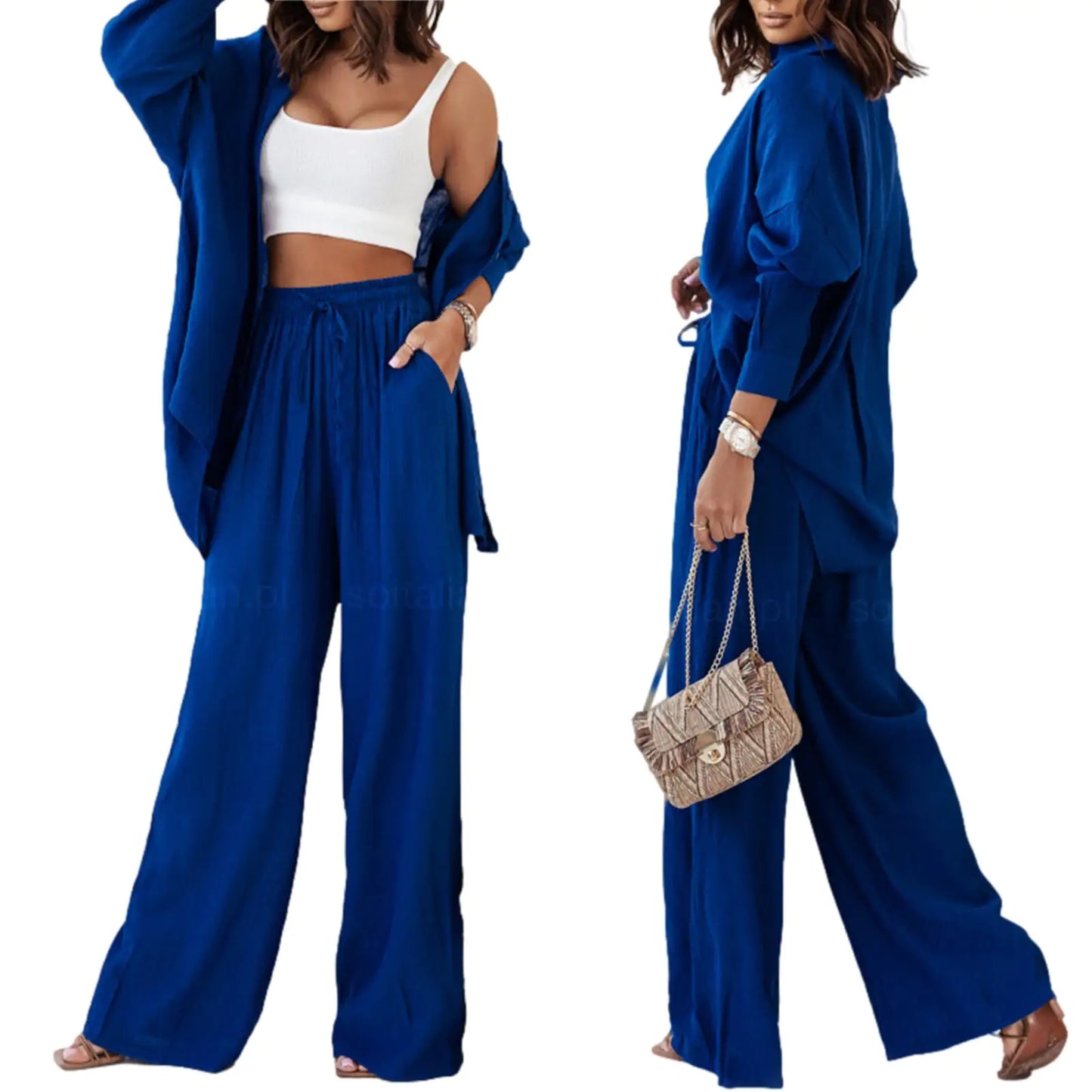 Drive-In Movie - Blouse and Pants Set