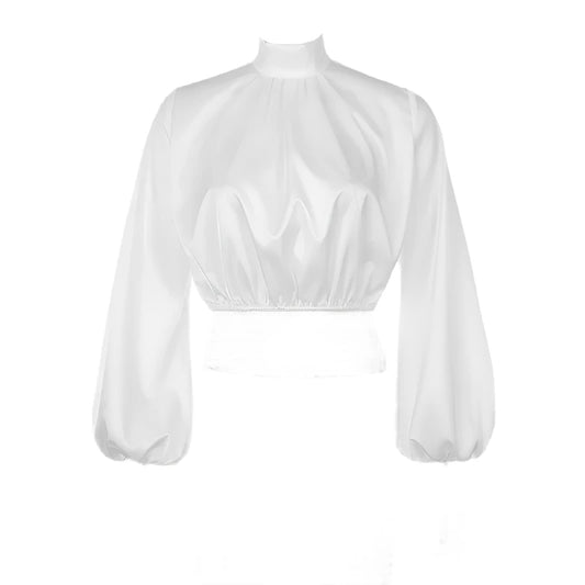 You're divine - Satin High Neck Blouse