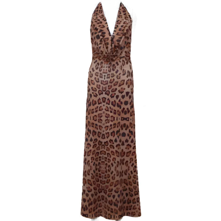 Free and alive - V-neck Leopard Print Dress