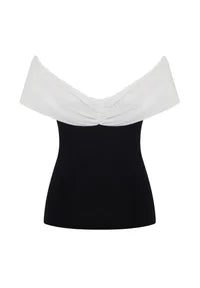 Fire of my loans - Black and White Bow Dress