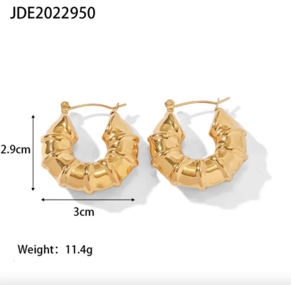 Golden Hour - Stainless Steel Vintage Earrings