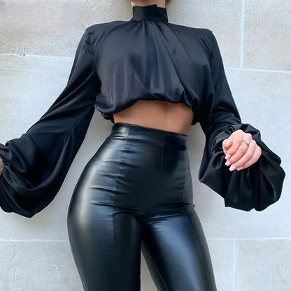 You're divine - Satin High Neck Blouse